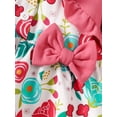 thumbnail image 6 of NZRVAWS 6 Months Infant Baby Girls Dress 9 Months Girls Long Sleeve Dress Floral Dress with Headband 2pcs Set Pink, 6 of 7