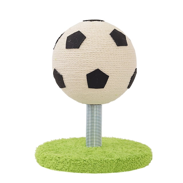 Interactive Cat Scratcher Toy with Stable Base for Indoor Play and Exercise Using Natural Sisal Material