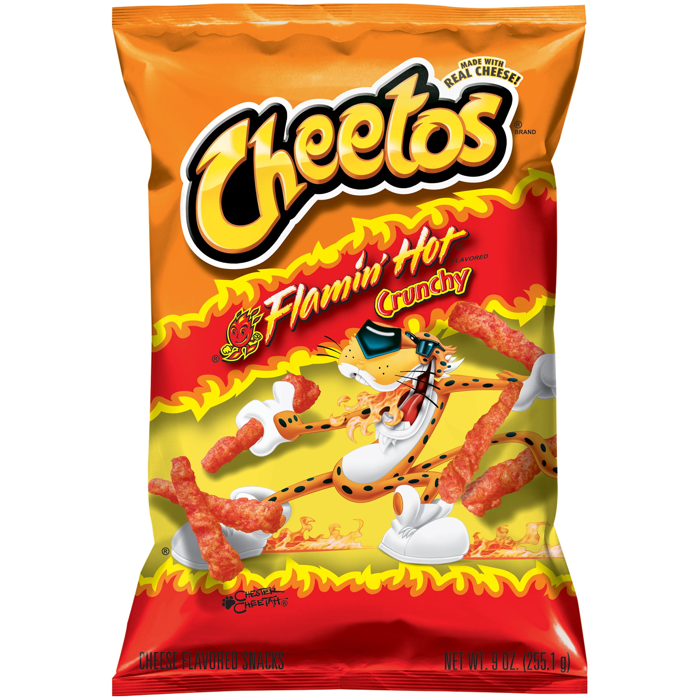 Cheetos Crunchy Flamin' Hot Cheese Flavored Snacks, 9 Oz. - Walmart.com