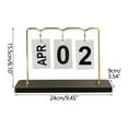 thumbnail image 3 of Calendar Decoration Living Room Office Desktop Calendar Creative Iron Metal Crafts Gold, 3 of 6