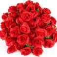 thumbnail image 3 of 20 piezas de flores artificiales de seda color crema rosa gran oferta ramo de novia para boda y Navidad álbum de recortes regalo de bricolaje decoración de arco de jardín para el hogar, 3 of 5