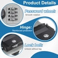 thumbnail image 3 of Uxcell Wall Mount Key Lock Box (3.7"x3.2"x1.6" , Gray) - 4 Digit Combination Lockbox for Keys Safe Security Storage Resettable Code Lockbox for Outdoor Home Office Garage, 3 of 7