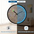 thumbnail image 5 of Indoor 12' Voice-Activated Luminous Decoration Wall Clock With LED Night Light Fleur-de-lis Motifs, 5 of 8