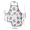 thumbnail image 5 of Naloa 1Pack Adjustable Bib Apron Waterdrop Resistant Cooking Kitchen Aprons for Women Men Chef, Tribal Style Turtle Print, 5 of 8