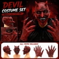 thumbnail image 2 of Red Latex Devil Claw Gloves for Adult Halloween Parties, 2 of 9
