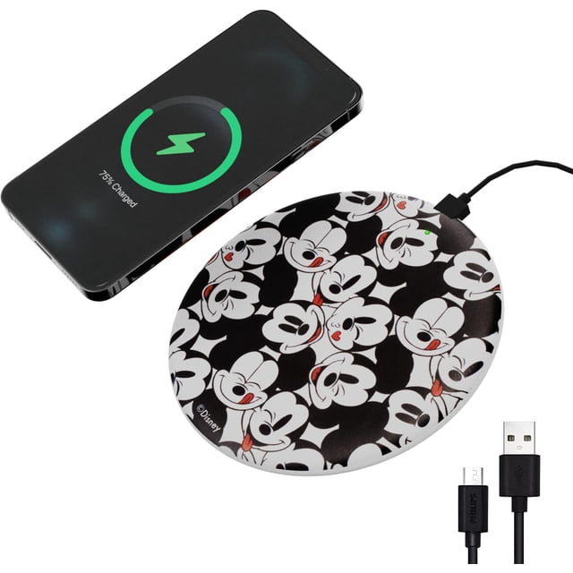 Base de carga inalámbrica Disney Mickey Mouse para todos los dispositivos Qi