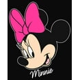 thumbnail image 2 of Junior's Mickey & Friends Minnie Mouse Portrait Cowl Neck Sweatshirt Black X Large, 2 of 4