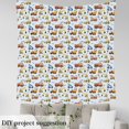 thumbnail image 3 of Erosebridal Cartoon Car Fabric By The Yard,Excavator Upholstery Fabric ,Construction Site Vehicles Decorative Fabric,Cartoon Truck Indoor Outdoor Fabric,Blue Orange,2 Yards, 3 of 6