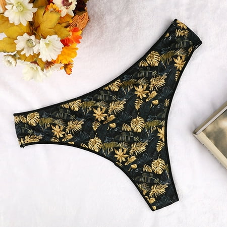 

Aayomet Boxers For Women Womens Lace Panties Thin Strap Transparent Sexy Seamless Panties Yellow M