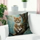 thumbnail image 4 of Funda de almohada con estampado de animales adorables 45x45cm - Cojín de sofá de lycra de nylon para salón, dormitorio, patio - Uso interior y exterior, 4 of 6