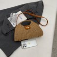 thumbnail image 3 of Bolsos cruzados para mujer, bolso de mano tejido hecho a mano para mujer, elegante bolso de paja para mujer Sywqhk Para Estrenar, 3 of 8