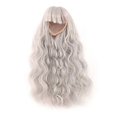 thumbnail image 1 of Long Curly Doll Wig Straight Bang Long Doll Hair DIY Smoothly Doll Replacement Wig for 7.3‑8.3in Head Circumference Doll Silver Gray, 1 of 4