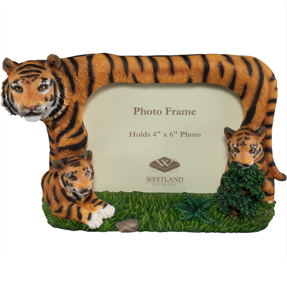 Tiger Family In the Grass Picture Frame 