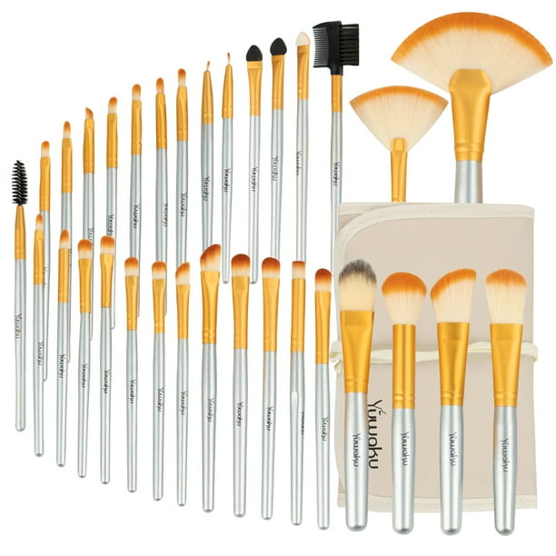 Juego de brochas de maquillaje, juego completo de brochas para base, brochas para polvos, brochas para rubor, brochas para sombras de ojos, herramientas de maquillaje