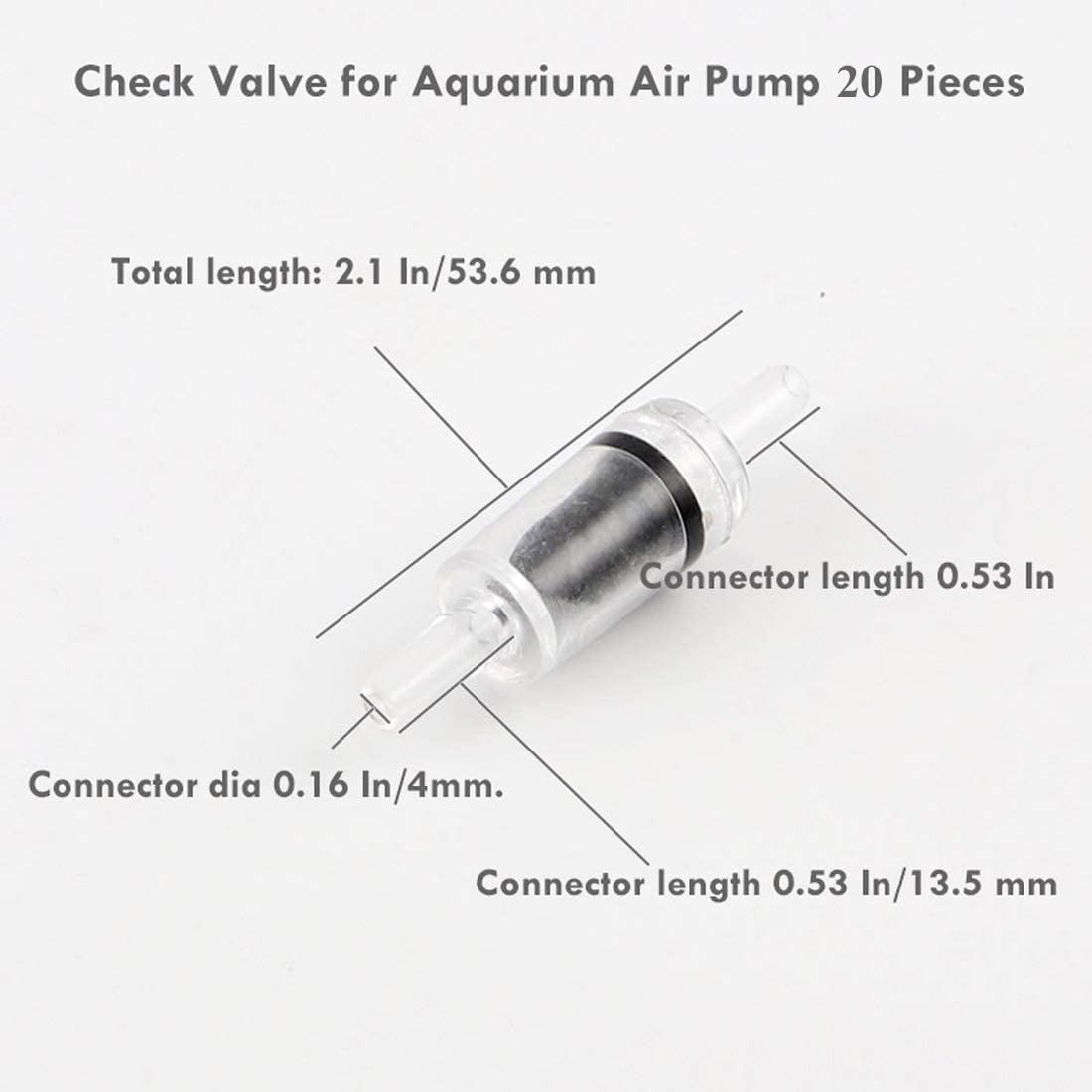 JZMYXA Check Valve for Aquarium Air Pump 20 Pieces,One Way Non-Return Check Valve 