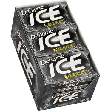 Dentyne Ice Sugar Free Gum Arctic Chill Mint, 12 Pk, 16 Ct- Breath Fresheners