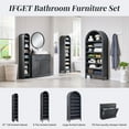 thumbnail image 6 of IFGET 71" Tall Arched Shoe Storage Cabinet, 3 Adjustable Shelves, 7-Tier Freestanding Open Display Shoe Closet Shelf Organizer, 6 of 6