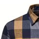 thumbnail image 4 of Blusa y camisa de manga larga con cuello vuelto para hombre, informal, con botones y bolsillos, camisa de manga larga a cuadros, abrigo de lino para hombre, 4 of 8