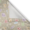 thumbnail image 6 of Ambesonne Astrology Grommet Curtain, Colorful Doodle Signs, 50" x 63", Tan Multicolor, 6 of 6