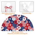 thumbnail image 3 of KLL 36" Christmas Tree Skirt American Stars2 Xmas Tree Skirts Mat for New Year Xmas Holiday Party Indoor Outdoor Home Decoration, 3 of 5
