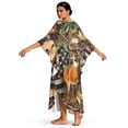 thumbnail image 2 of SEANATIVE Kaftan Dresses for Women Plus Size V-Neck Swimsuit Coverup Beach Pool Cover Up Batwing Sleeves Bathing Suit Outfits Swim Outfit Women's Summer Clothes, USA Flag Camo Leaf Deer, 2 of 7