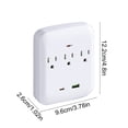 thumbnail image 3 of shyuyusa Widened Multi Function Socket Adapter, Overload Protection Power Strip for Office Household and Travel, Multi Device Plug In and Daily Power Distribution, 3 of 6