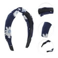 thumbnail image 3 of Unique Bargains 1 Pc Fashion Chrysanthemum Pattern Headbands for Women Navy Blue, 3 of 6