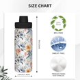 thumbnail image 3 of Yiaed Lilies Flowers Print Sports Insulated Kettle Bottle Reusable Stainless Steel Insulated Cup, Outdoor Portable Casual Stainless Steel Insulation Cup, 3 of 7