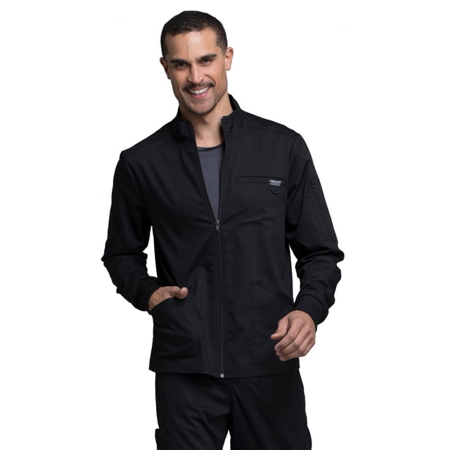 Cherokee Chaqueta Médica de Calentamiento para Hombre con Cremallera Frontal WW320 L Negro