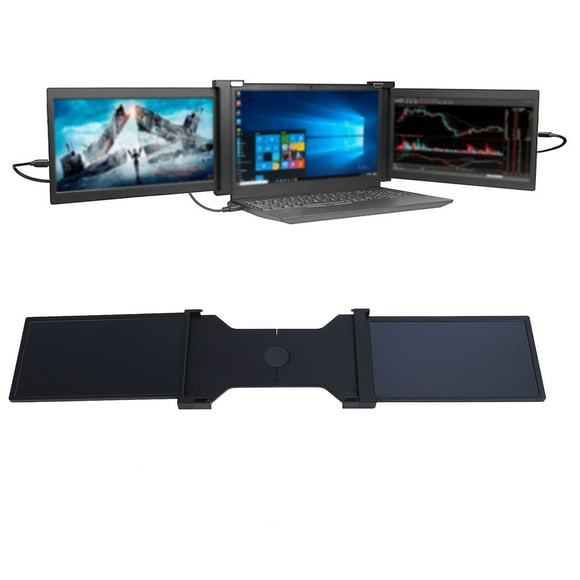 Monitor Portátil Triple Para Computerara Portátil, 13.3in FHD 1080p Extensor de Pantalla de Monitor Dual, USB Tupo C Soporte Retrálica Pantalla de Monitor externo