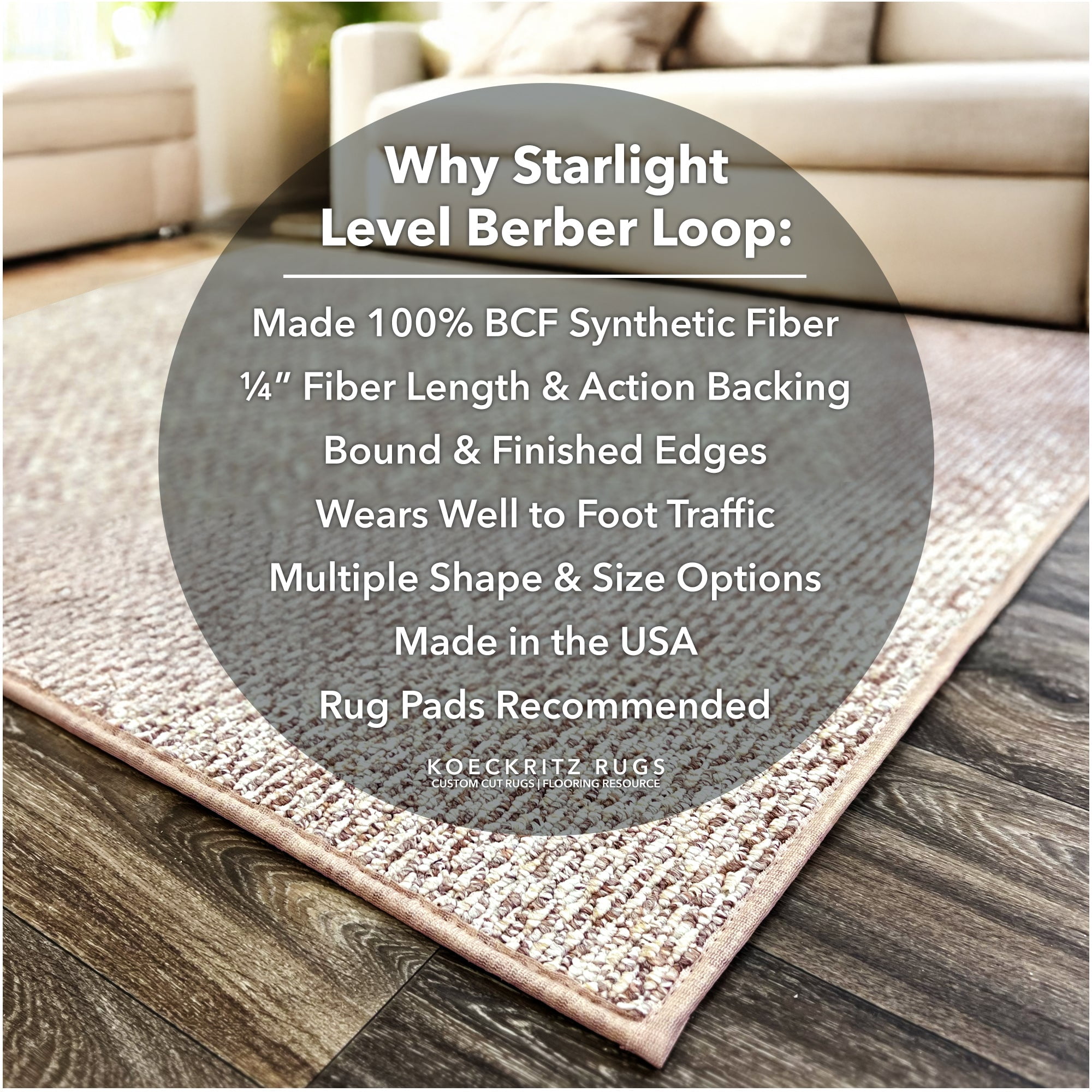 Koeckritz Rugs Starlight Collection Earthenware Indoor Area Rug, 100% BCF Olefin, 12'x12'