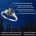 thumbnail image 2 of Gem Stone King 925 Silver and 10K Yellow Gold Green Mystic Topaz and White Zirconia Engagement Ring for Women | 2.80 Cttw | Oval 9X7MM | Gemstone November Birthstone | Size 9, 2 of 6