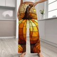 thumbnail image 2 of Fall Thanksgiving Pumpkin Pajamas For Women Loose Retro Night Pajama Pants Comfortable Sleepwear Bottoms Homewear, 2 of 6