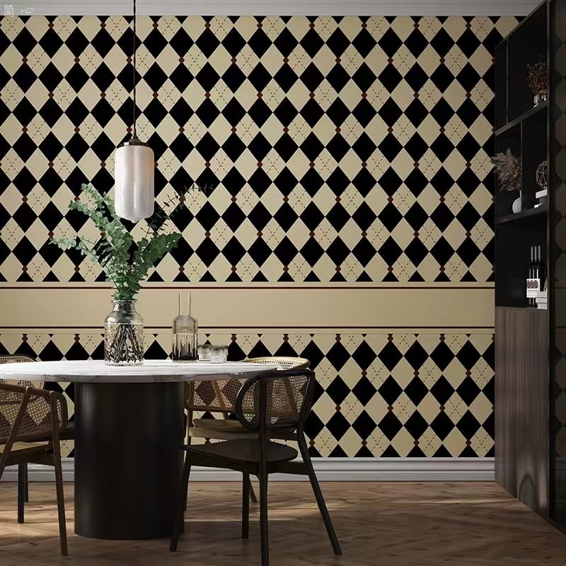 AsdQ 393-in x 17-in Peel and Stick Wallpaper Textured Wallpaper Self-Adhesive Removable Wallpaper Cabinets Counter Top Liners (Black)