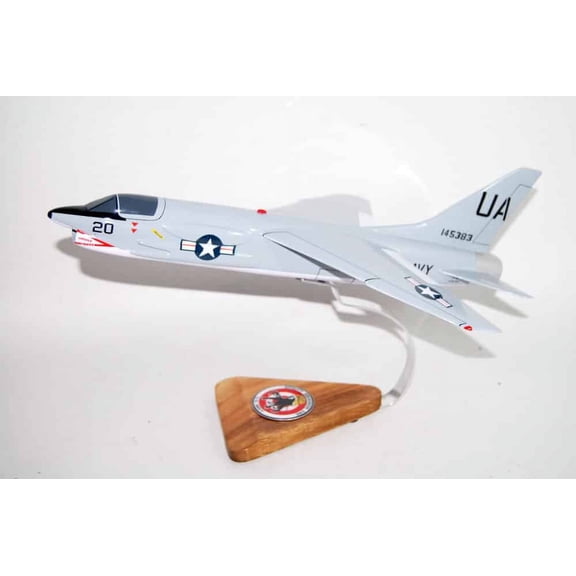 VU-1 F-8 Crusader Model,Vought F-8 Crusader,18",Mahogany Scale Model