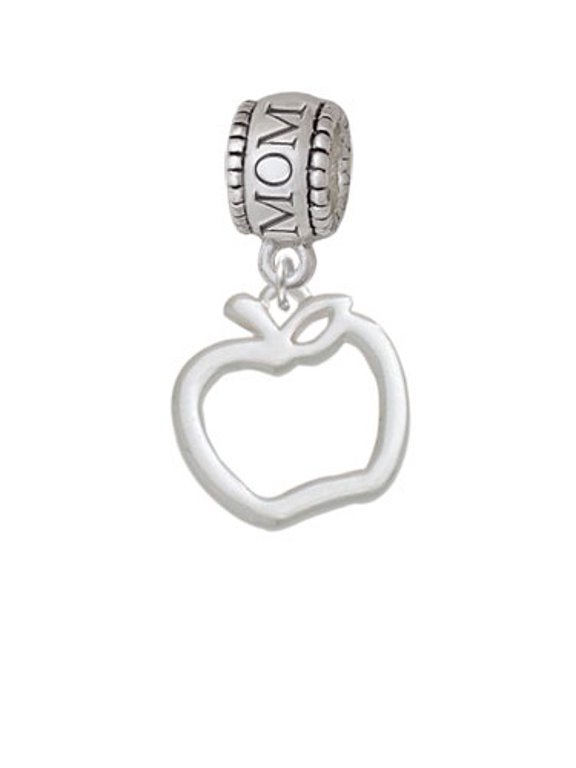 Apple Outline - Mom Charm Bead