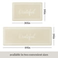 thumbnail image 2 of MARTHA STEWART Bloomfield Grateful Border Kitchen Mat, Comfort Standing Mat, Non-Slip Backing, Water & Stain Resistant, Beige, 18"x30", 2 of 4