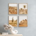 thumbnail image 3 of PixonSign Framed Wall Art Red Canyon Valley Desert & Plants Posters, Set of 4 Southwest Landscape Illustrations Photography Wall Decor, Adhesive Canvas Prints for Home Decor - 12"x16" Natural, 3 of 5
