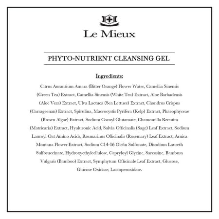 Le Mieux Le Mieux Phyto Nutrient Cleansing Gel 6oz Walmart Com Walmart Com