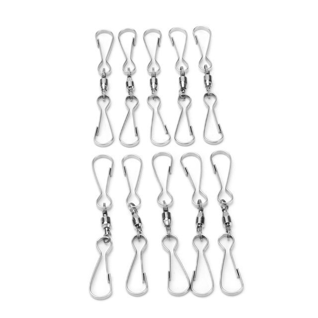 Swivel Hooks Clips, Durable Dual Swivel Hook Stainless Steel For Windmills For Outdoors 7cm,8.2cm