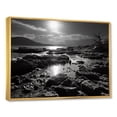 thumbnail image 2 of Designart "Monochromatic Coastal Serenity" Coastal Coral Under Water Floater Framed Canvas Wall Art, 2 of 5