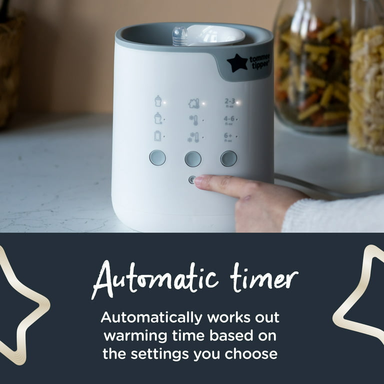 Tommee Tippee All-in-One Advanced Electric Bottle and Food Pouch Warmer   Warms Baby Milk to Body Temperature in Minutes, Automatic Timer 