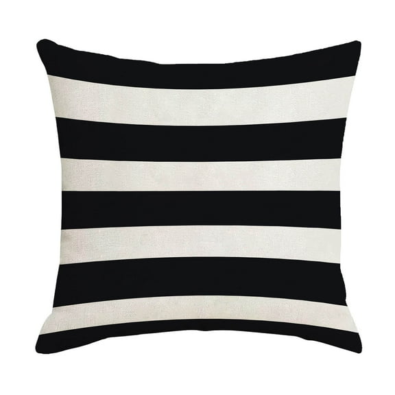 Pillow Covers Outdoor, 45x45cm Striped Throw Pillowcases, Decorative Garden Cushion for Patio/Couch (No Inserts)