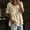 Beige, variant on 2026 Summer Women's Round Neck Diagonal Gathered Blouse, Short Sleeve Loose Fit Casual Top with Rolled Cuffs
