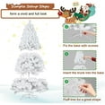 thumbnail image 2 of Bringstar 7FT White Christmas Tree Unlit Artificial Xmas Tree, 1064 PVC Branch Tips, Indoor Outdoor, 2 of 6