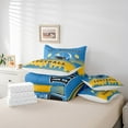 thumbnail image 5 of jejeloiu Rugby Helmet Bedding Comforter Set,7-Piece,Football City King Bedding Sets,Blue Helmet Bed Sheets,Super Cozy Room Decor Reversible, 5 of 7