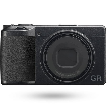 Ricoh GR IIIx Digital Compact Camera - Black, 24MP APS-C CMOS Sensor, 26.1mm F2.8 GR Lens, Supports SD Memory Card