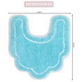 thumbnail image 5 of Home Weavers Allure Bathroom Rug Toilet Rugs U Shaped Contour,Extra Thick Toilet Rug, Non-Slip Contour Mat for Bathroom,100% Cotton Soft, Absorbent Water, Machine Washable, 20"x20" Contour, Turquoise, 5 of 9