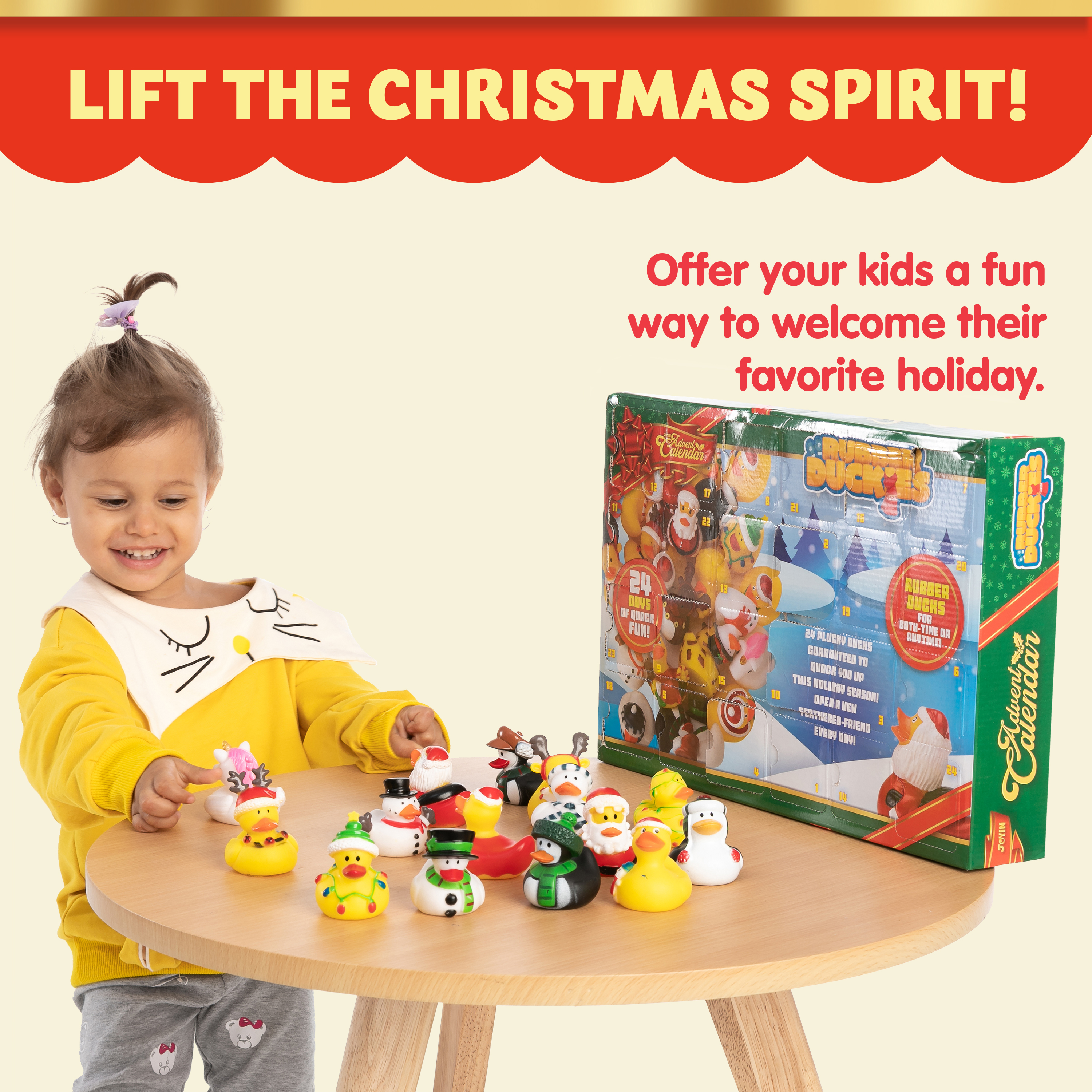 Joyfy Christmas Advent Calendar Rubber Ducks, 24-Pack photo 5