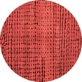 thumbnail image 1 of Ahgly Company Indoor Round Abstract Red Modern Area Rugs, 4' Round, 1 of 4